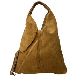 Borsa da donna di camoscio beige