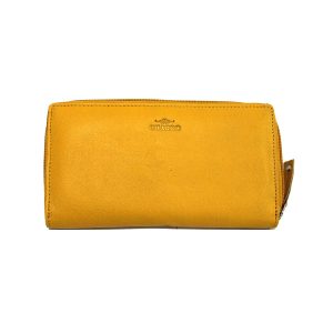 Portafoglio donna Charro giallo di vera pelle