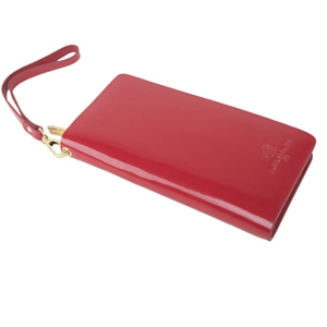 Portafoglio donna rosso Basile di vera pelle