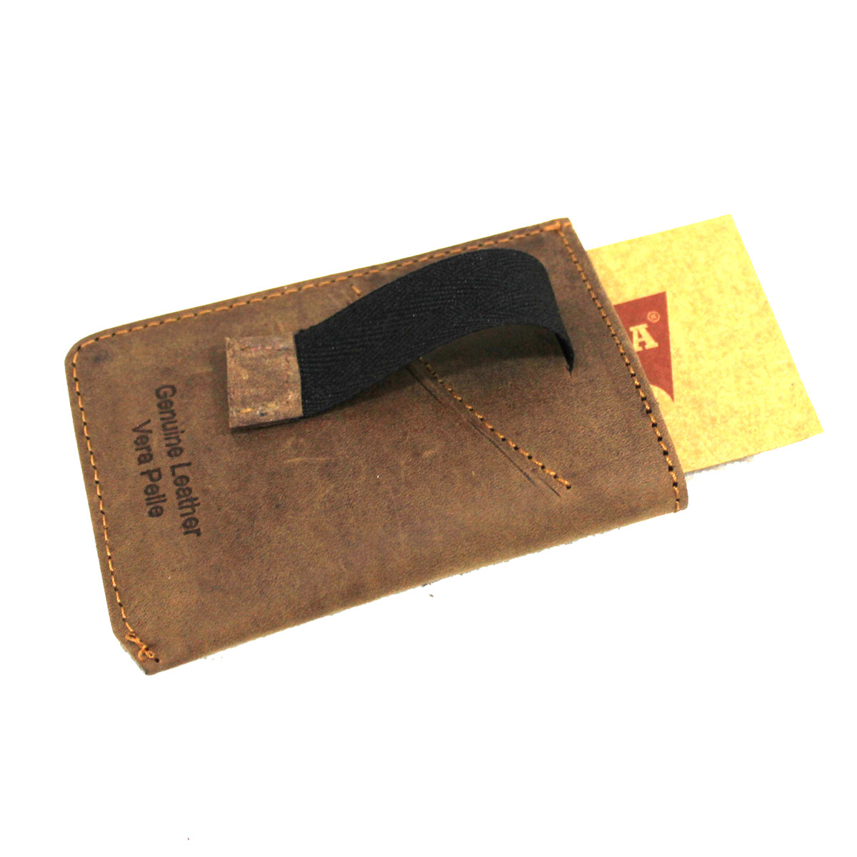 Portacarte di credito in pelle Marrone Carrera - immagine 3
